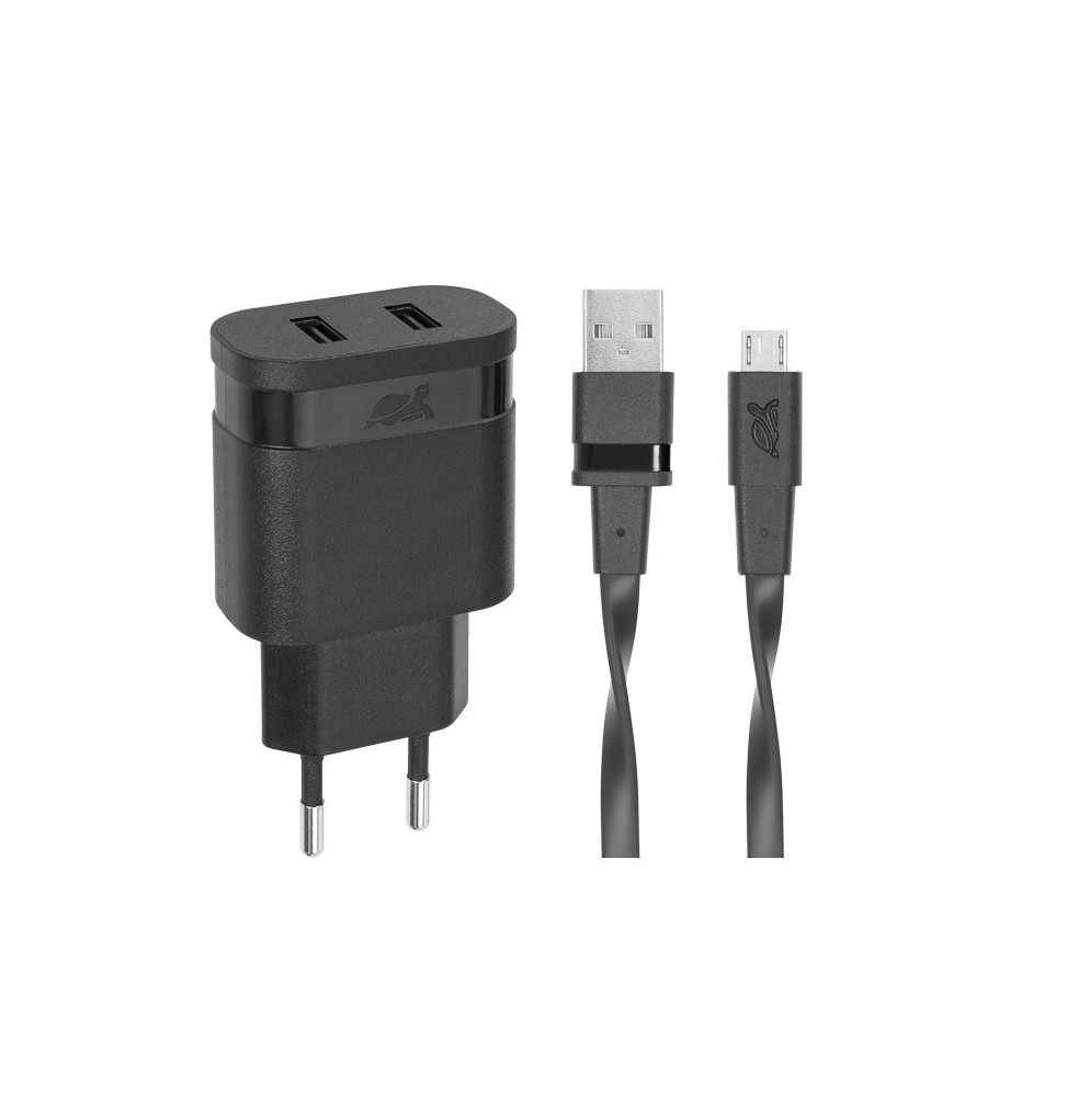 Chargeur Secteur Mural Rivapower VA4123 2USB x 3.4 A - Micro USB 1 m